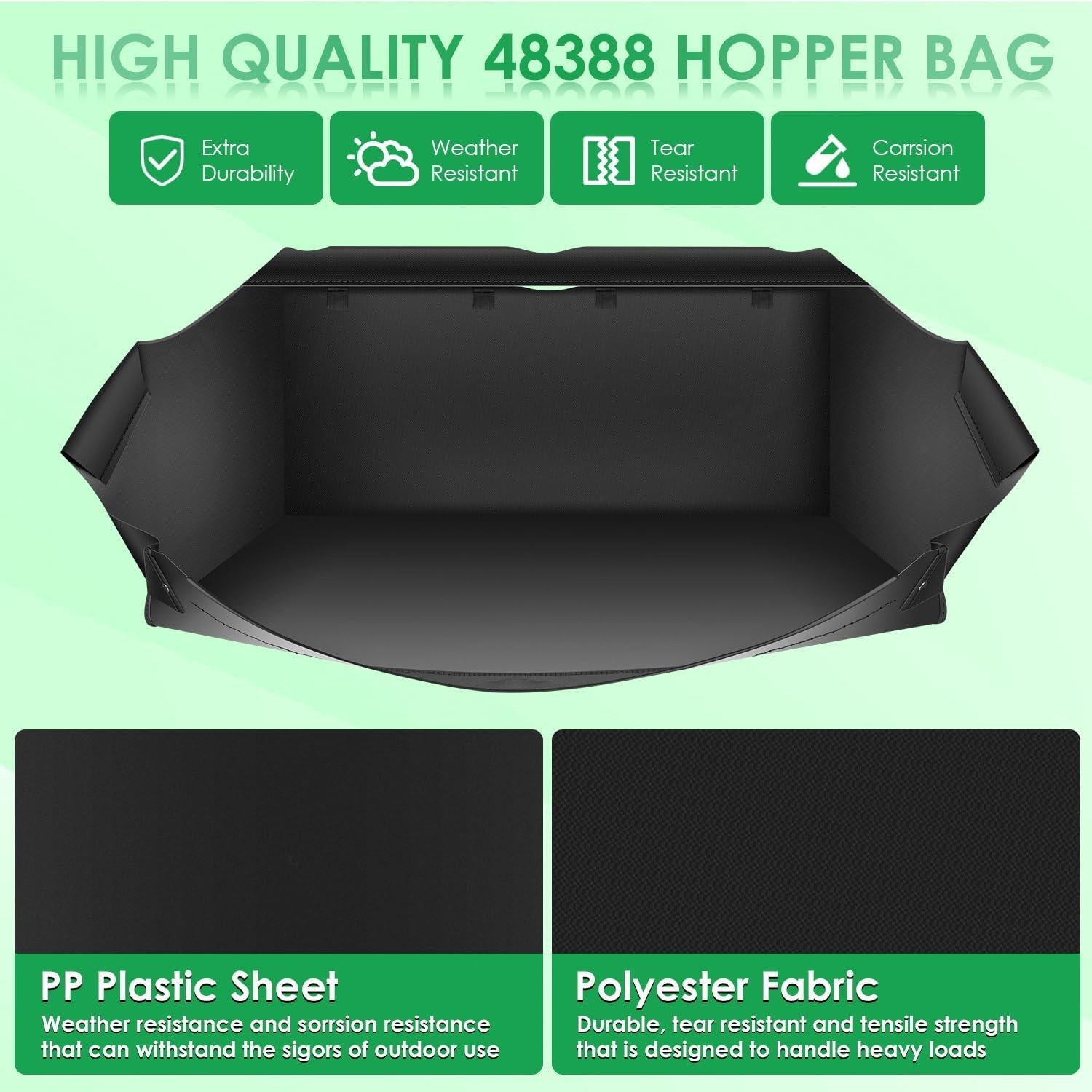 48388 Hopper Bag Lawn Leaf Sweeper Bag for Agri Fab 42″ Sweeper Parts