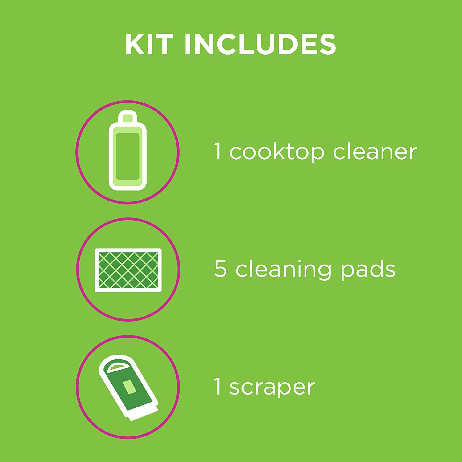 Affresh Cooktop Cleaning Kit, 5 Oz Cleaner, 5 Pads, 1 Scraper