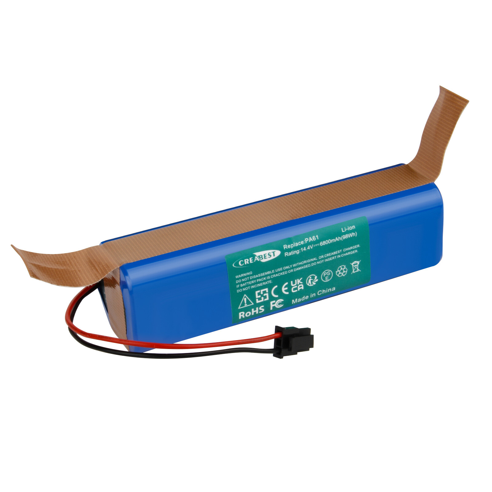6800mAh Li-ion Battery For Eufy RoboVac X8 Hybrid X8 Hybrid White Robot Vacuum