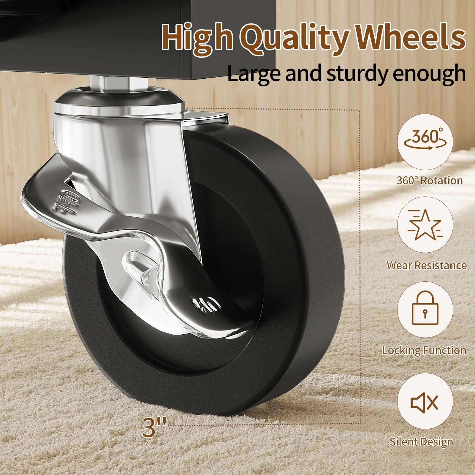 Luxspire Heavy Duty Clothes Rack Lockable Wheels Load 600 LBS, Black HC250088