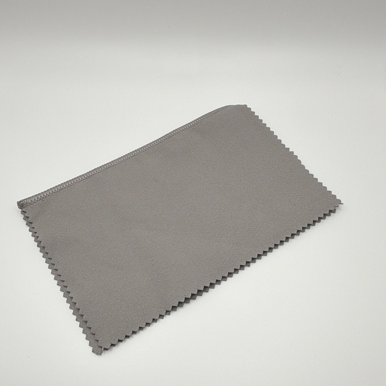 6”x8” Light Gray & White Jewelry Cleaning/Polish Cloth | Gold, Silver, Platinum