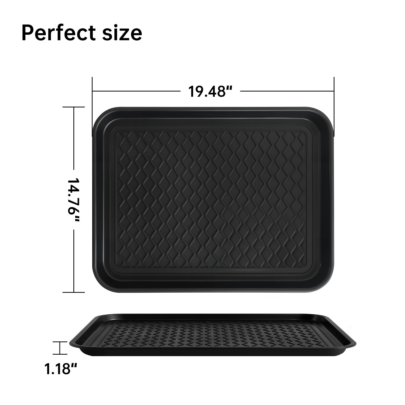 3 Pack 20″x15″ Boot Tray Entryway Shoe Trays for Indoor Outdoor Use