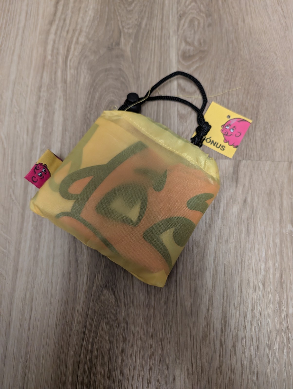 Iceland Bonus Shopping Bag Tote with Pouch Pink Pig Reusable Foldable