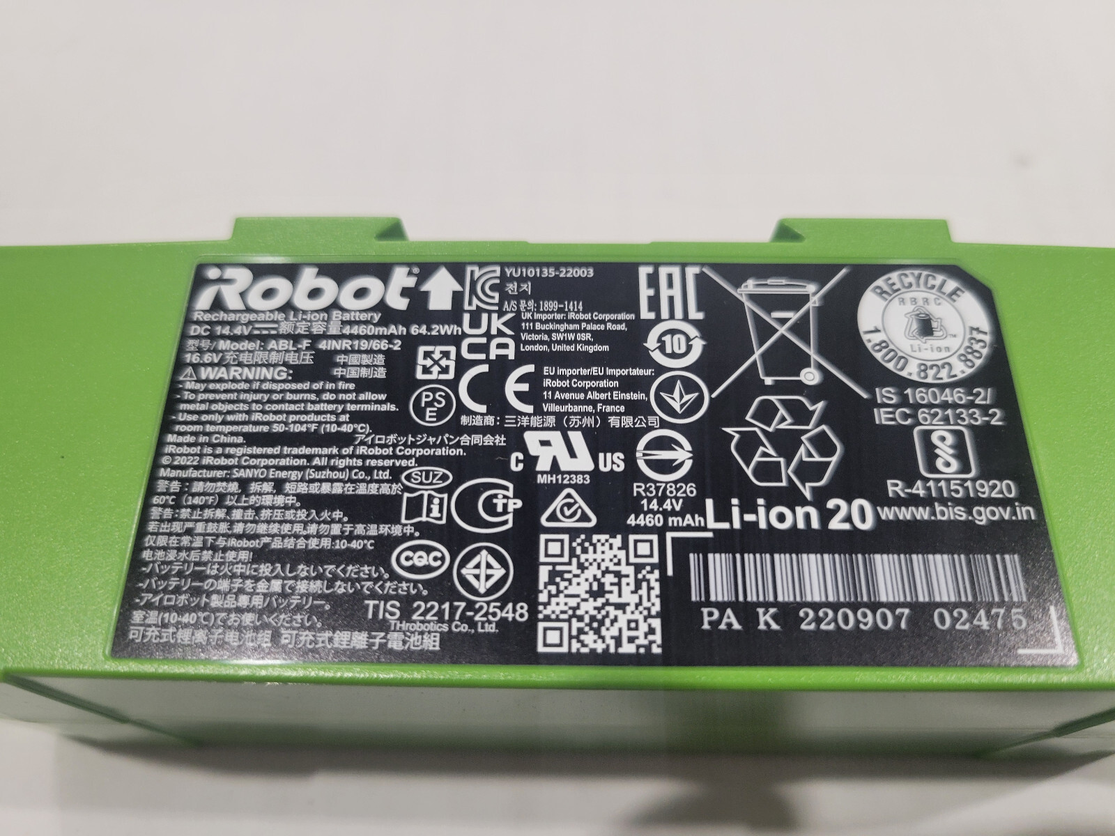 iRobot Roomba Combo J7+/ J9+ Battery (ABL-F) 14.4V 4460mAh ((0 Genuine))