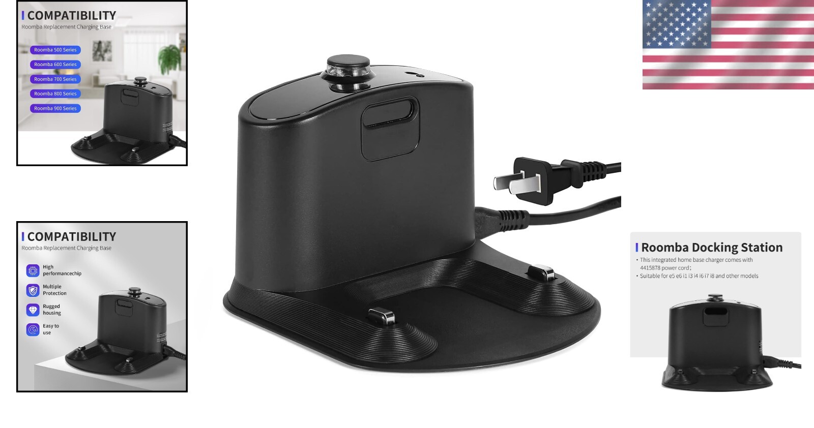 Durable Roomba Docking Station – Replacement for 500 to 900 Series Models