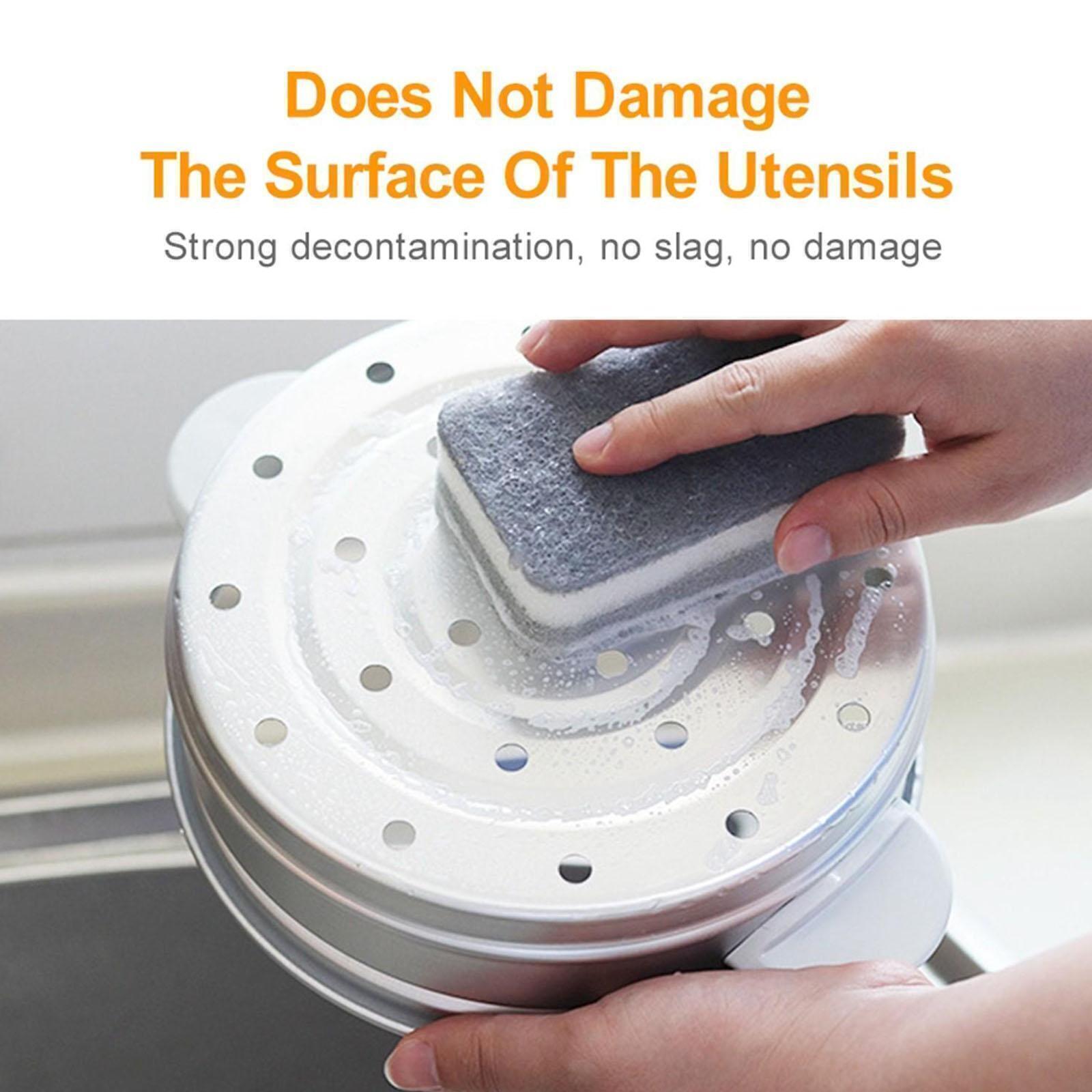 NEW 1Pc Dish Sponge For Heavy Duty Scrub Sponges ual-Sided Sponge Kitchen Q1Z4
