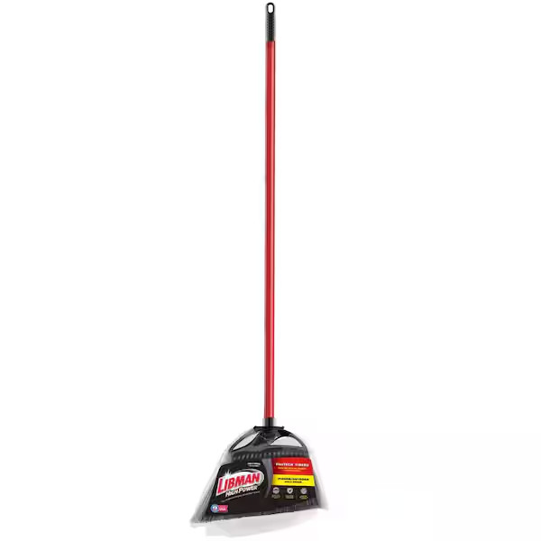 11 In. High Power Indoor/Outdoor Angle Broom with Steel Handle