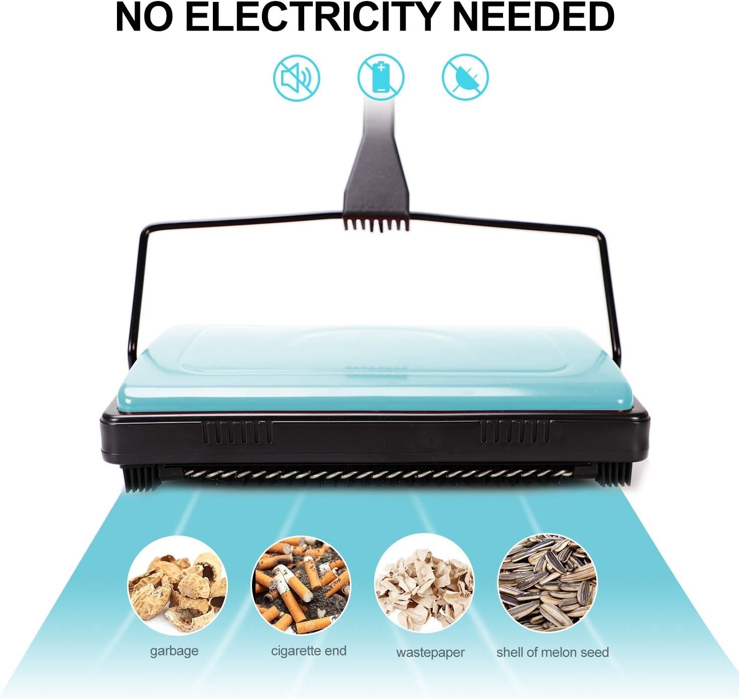 Carpet Sweeper Cleaner for Home Office Low&Undercoat Carpets Rugs Pet Hair Du…
