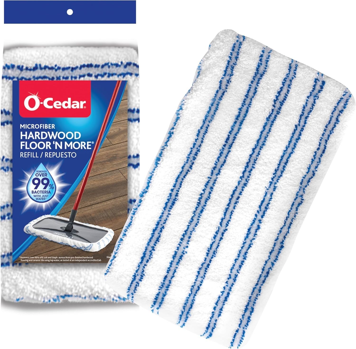 O-Cedar Microfiber Cloth Mop Refill, Blue 1 Count (Pack of 1),