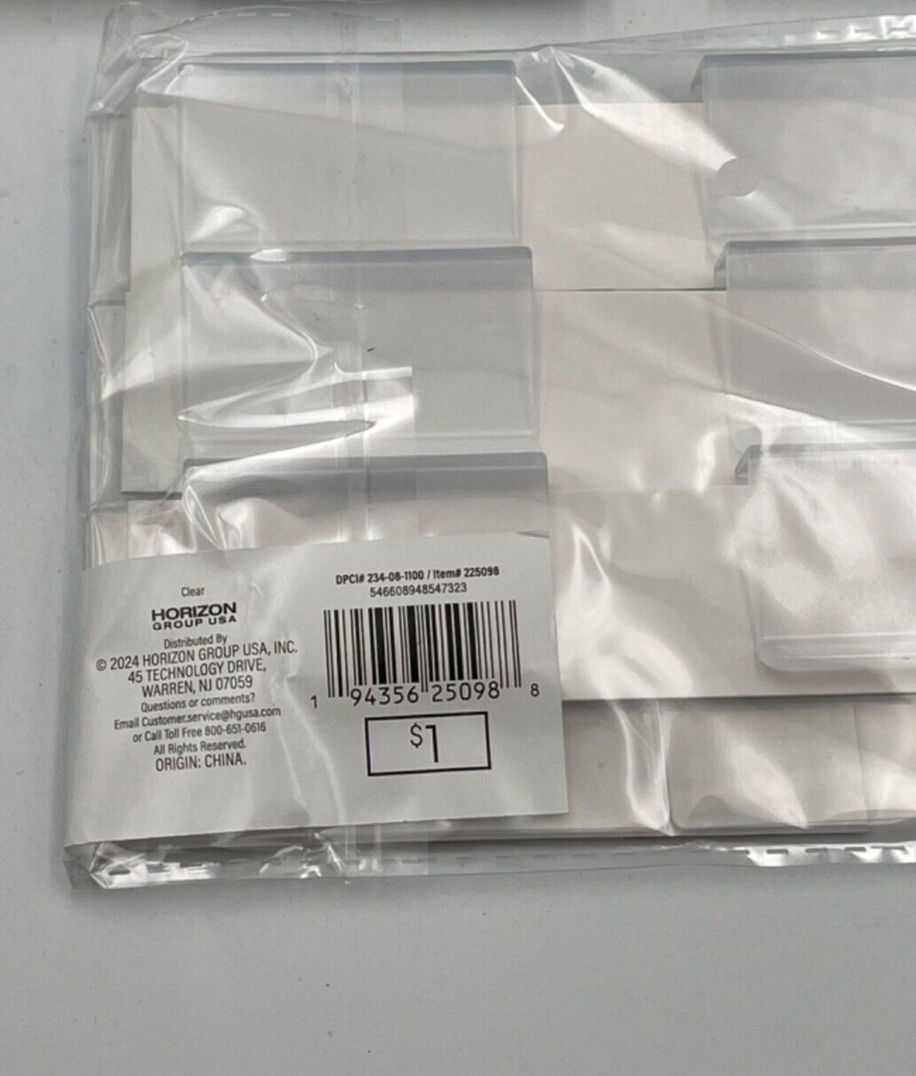 Dry Erase Basket Labels ,Clip On for Pantry, Laundry, Storage Baskets 6PK Clear