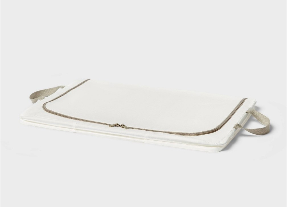 Brightroom Large Collapsible Storage Bin 24” L X 17”W X 14” H White