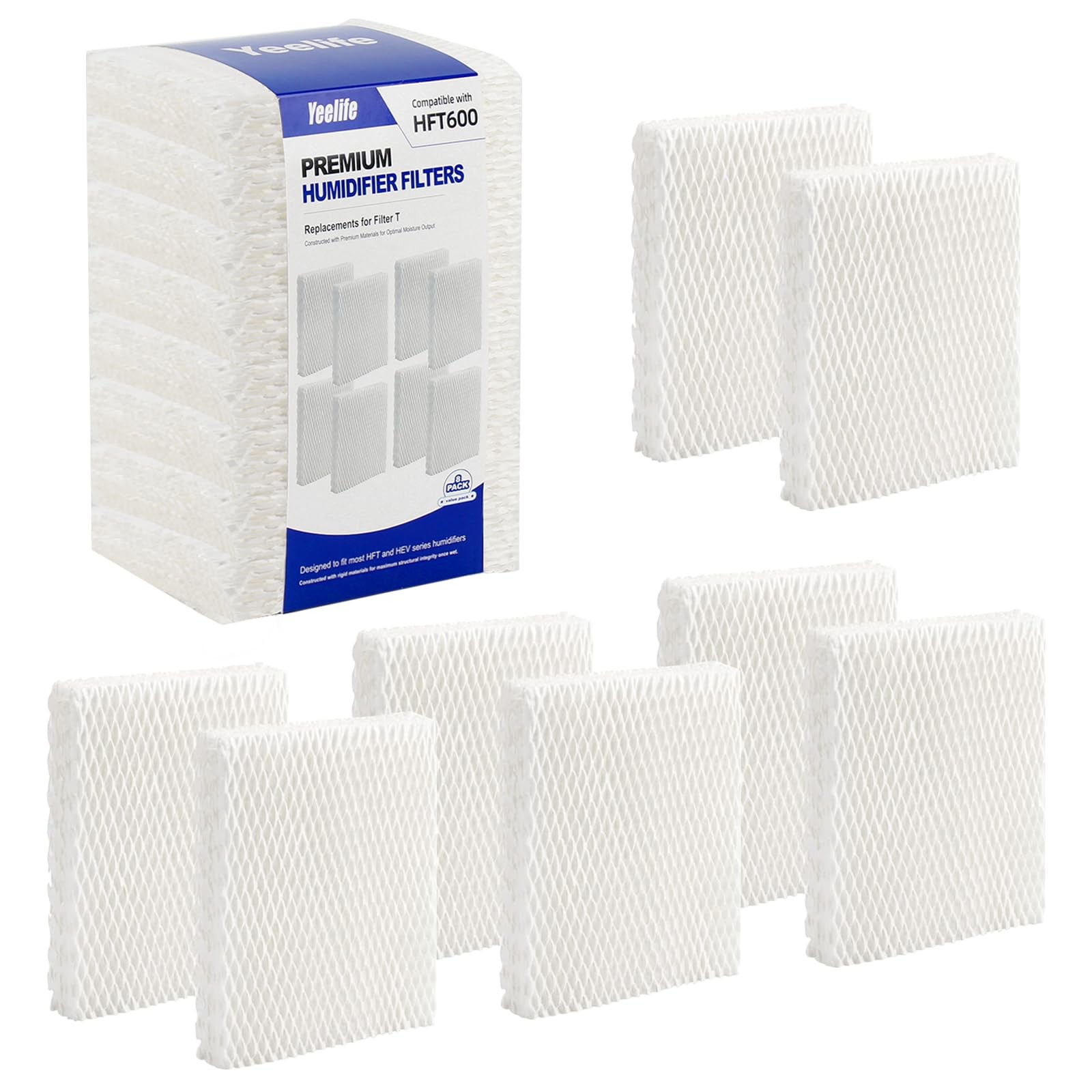 Yeelife 8 Pack HFT600 Filter Replacement for Honeywell t, 8
