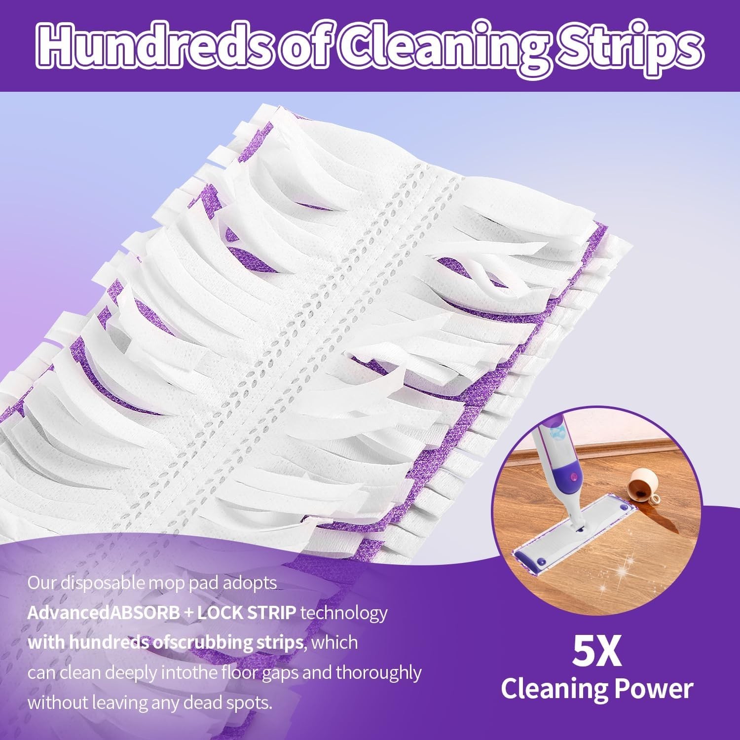 Disposable Mopping Pads Refills for Swiffer Powermop Power Mop Multi-Surface