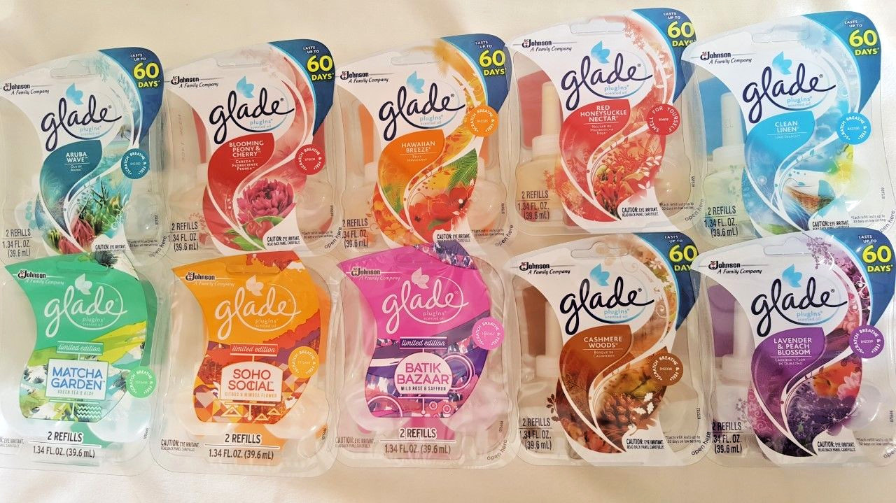 12 Glade Plugins Scented Oil Refills Hawaiian Clean Cashmere Pick Air Fragrance
