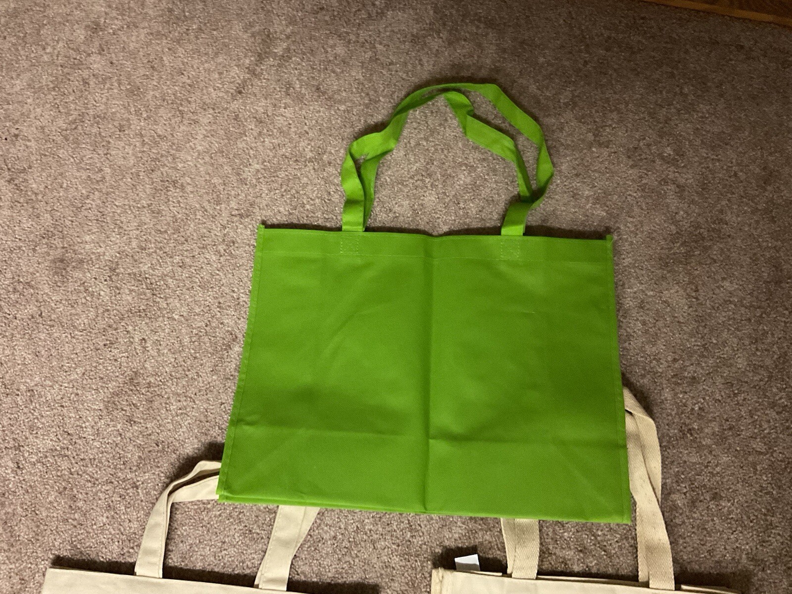 Lot of 5 Miscellaneous Sized Advertising Canvas Totes Bags.