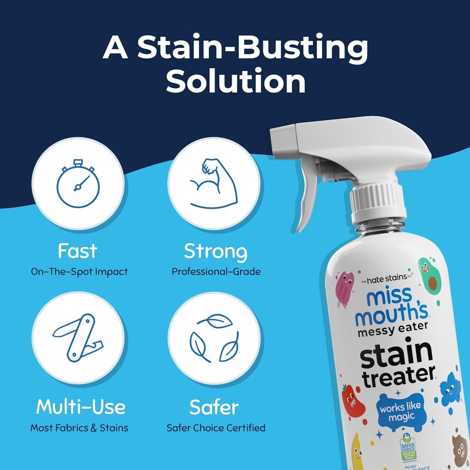 Messy Eater Stain Treater Spray – 16oz Laundry Stain Remover
