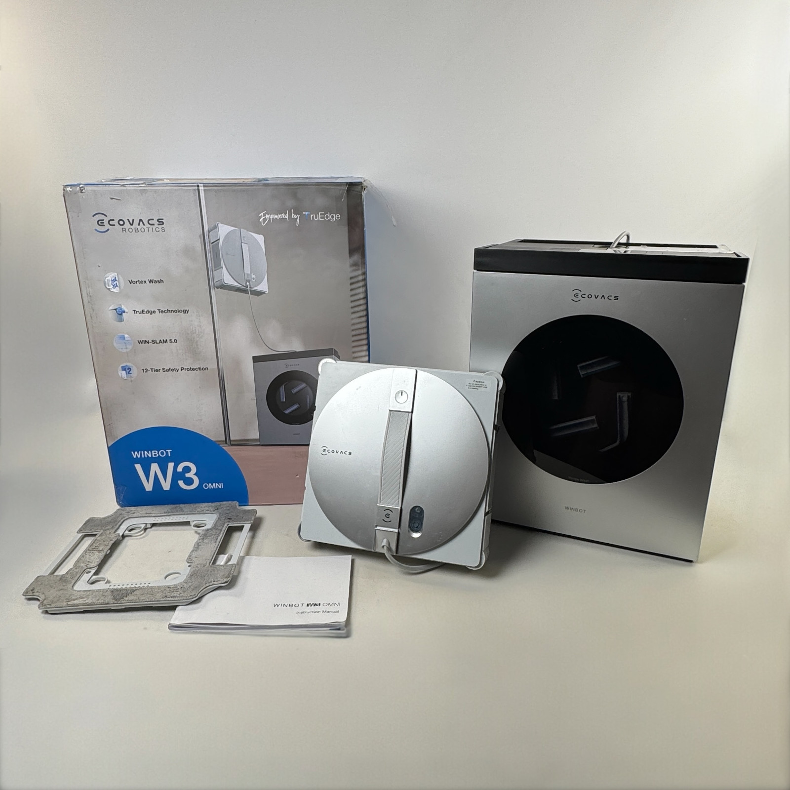 ECOVACS WINBOT W3 Omni Robot Window Cleaner with Auto-Clean & Multi-Functional