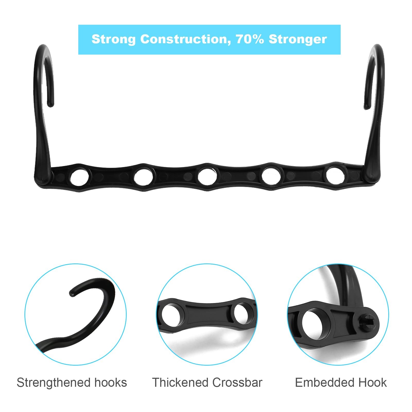 DUCOO Space Saving Hangers 10 Pack, Heavy Duty Magic Cascading Hanger Organiz…