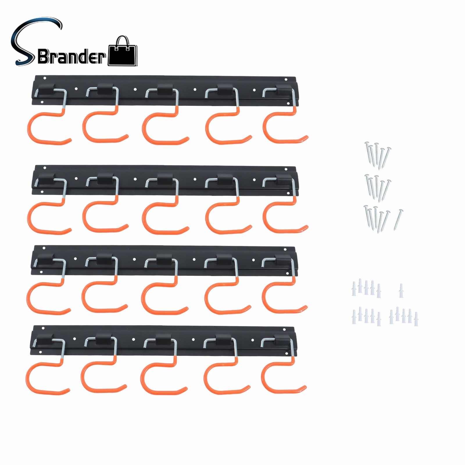 Easy To Use 68″ Storage System Adjustable Tool Organizer Hangers Shovels Brooms