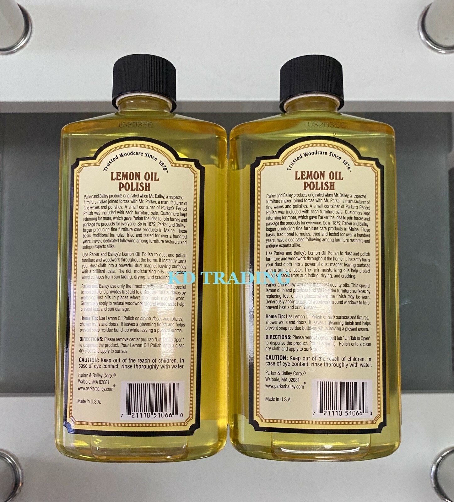 (2-Pack) PARKER & BAILEY LEMON OIL POLISH Furnitures Woods CONDITIONER CLEANER