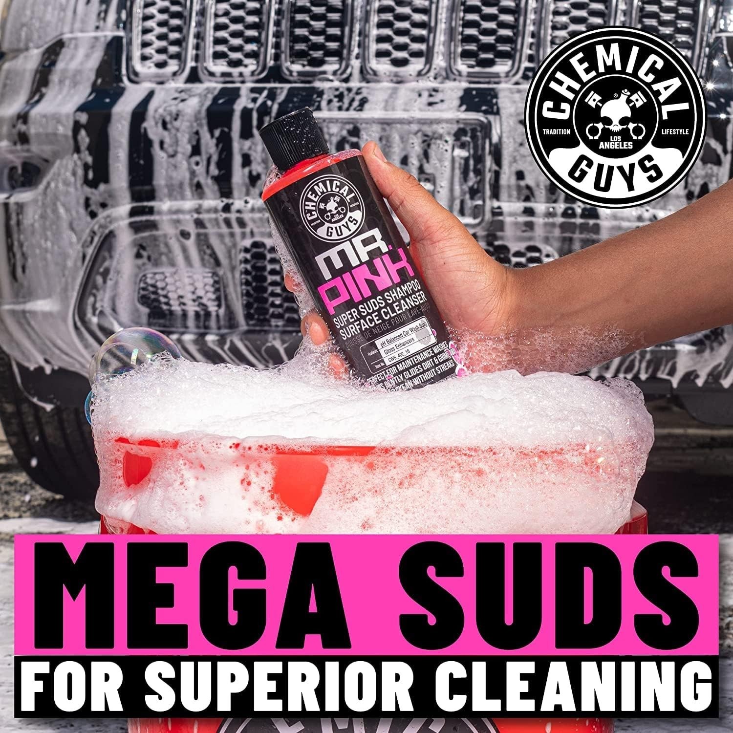 Mr. Pink Car Wash Soap 16 oz Super Suds Foaming Car Wash Soap for Cannon, Bl…