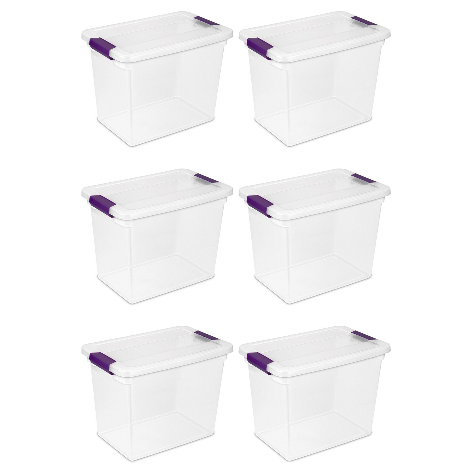 Sterilite 27 Quart ClearView Clear Plastic Stacking Storage Container (6 Pack)