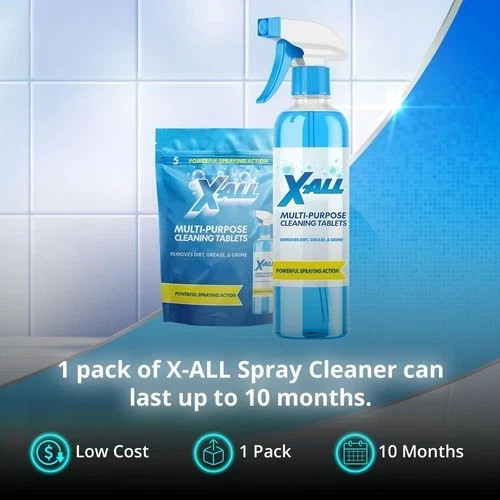 X-ALL Multi-Purpose Cleaner – Spray Bottle and 5x Cleaning Tablets