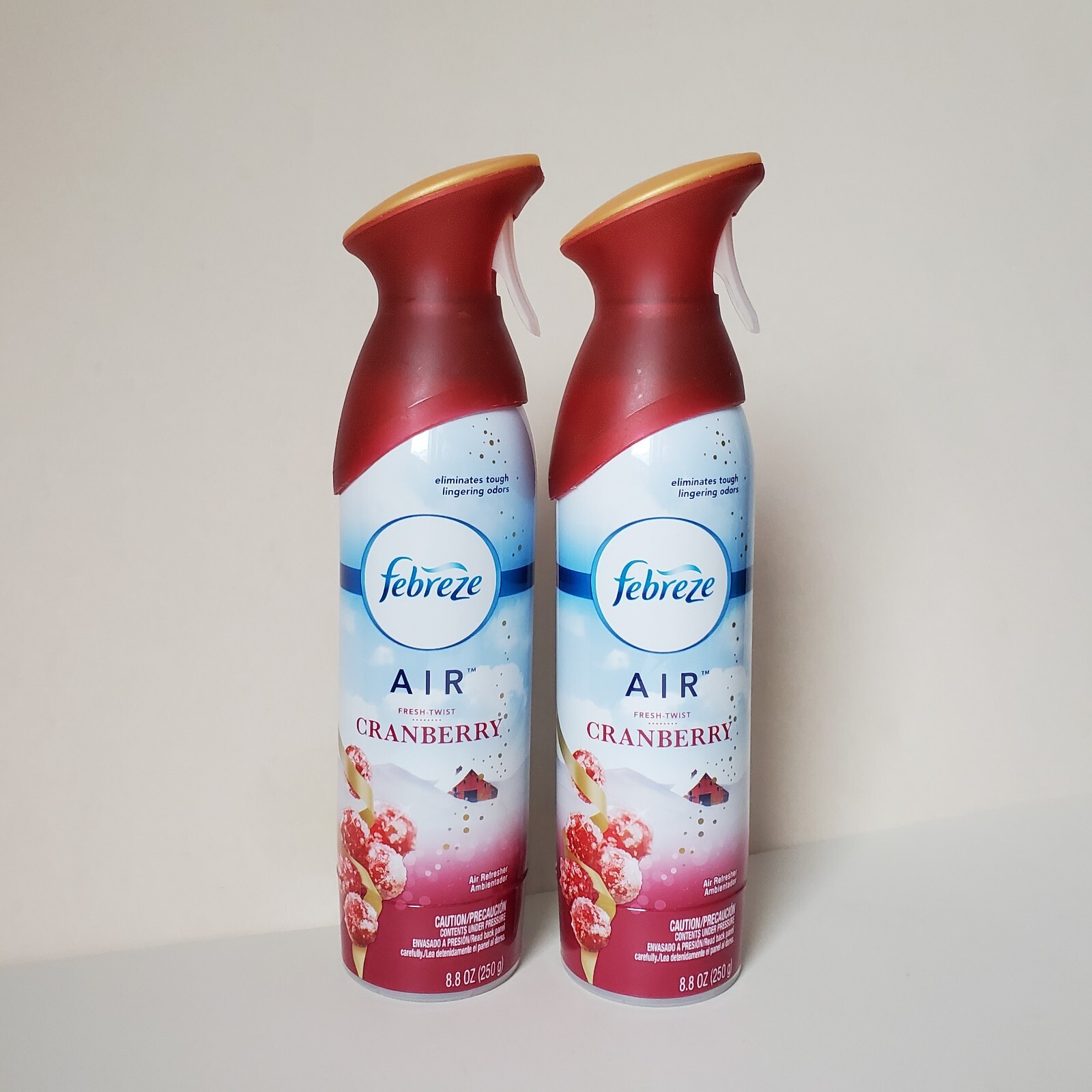 Lot Of 2 Febreze Air Refreshener Fresh Twist Cranberry Spray 8.8oz (250 ml) Each