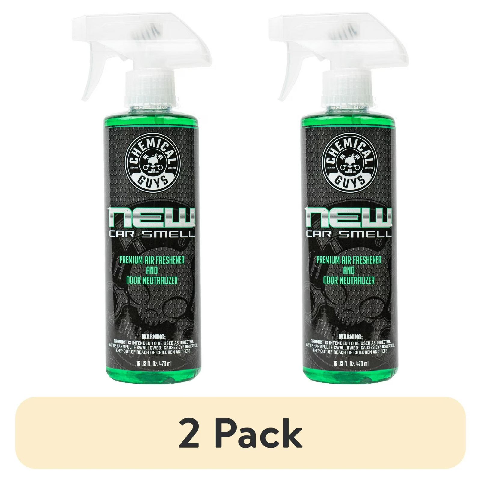 Chemical Guys New Car Smell Scent Air Freshener & Odour Eliminator 16oz (2 Pack)