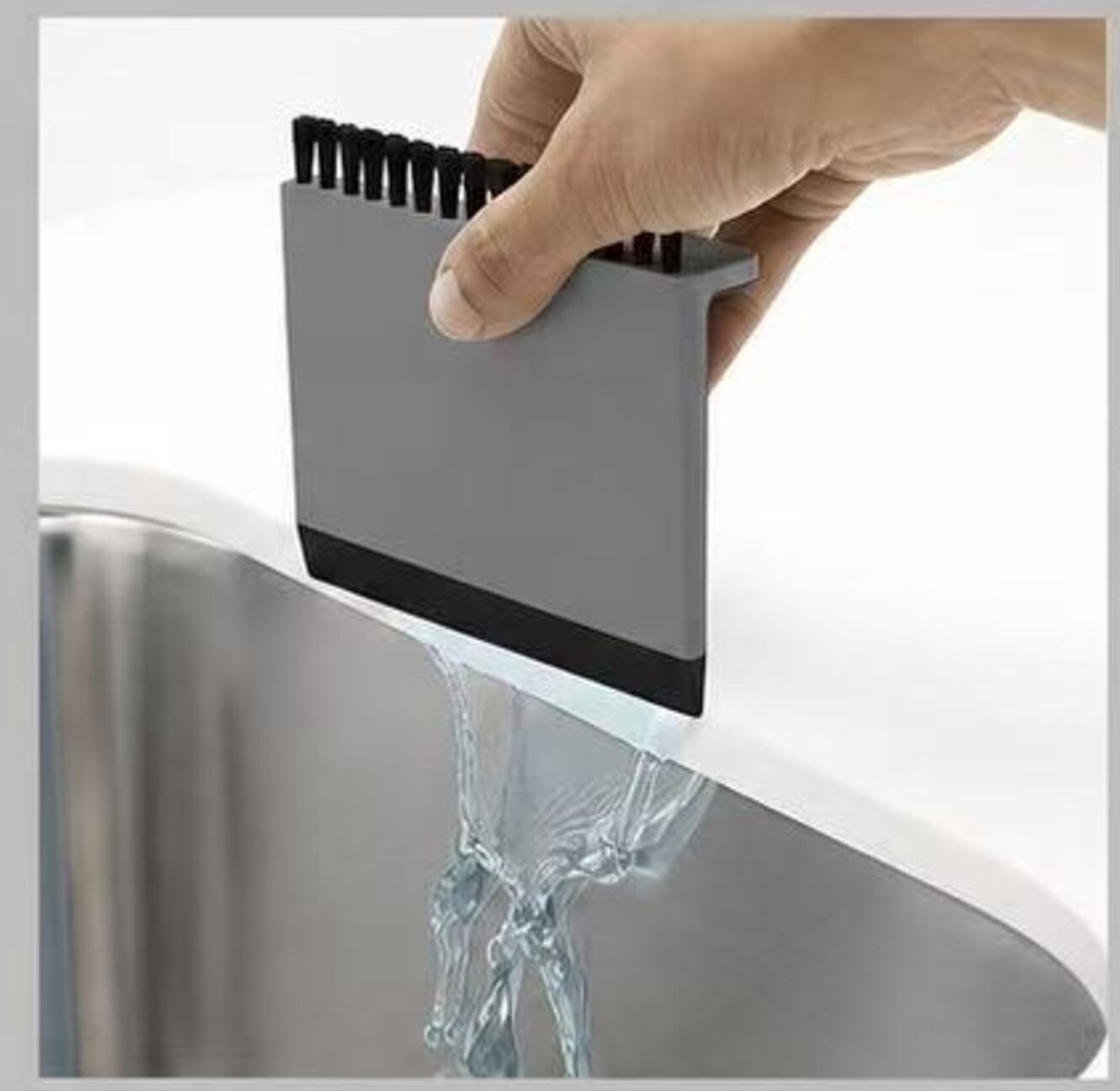 3 Pack Multipurpose Kitchen Sink Squeegee Cleaner and Countertop Brush Wiper