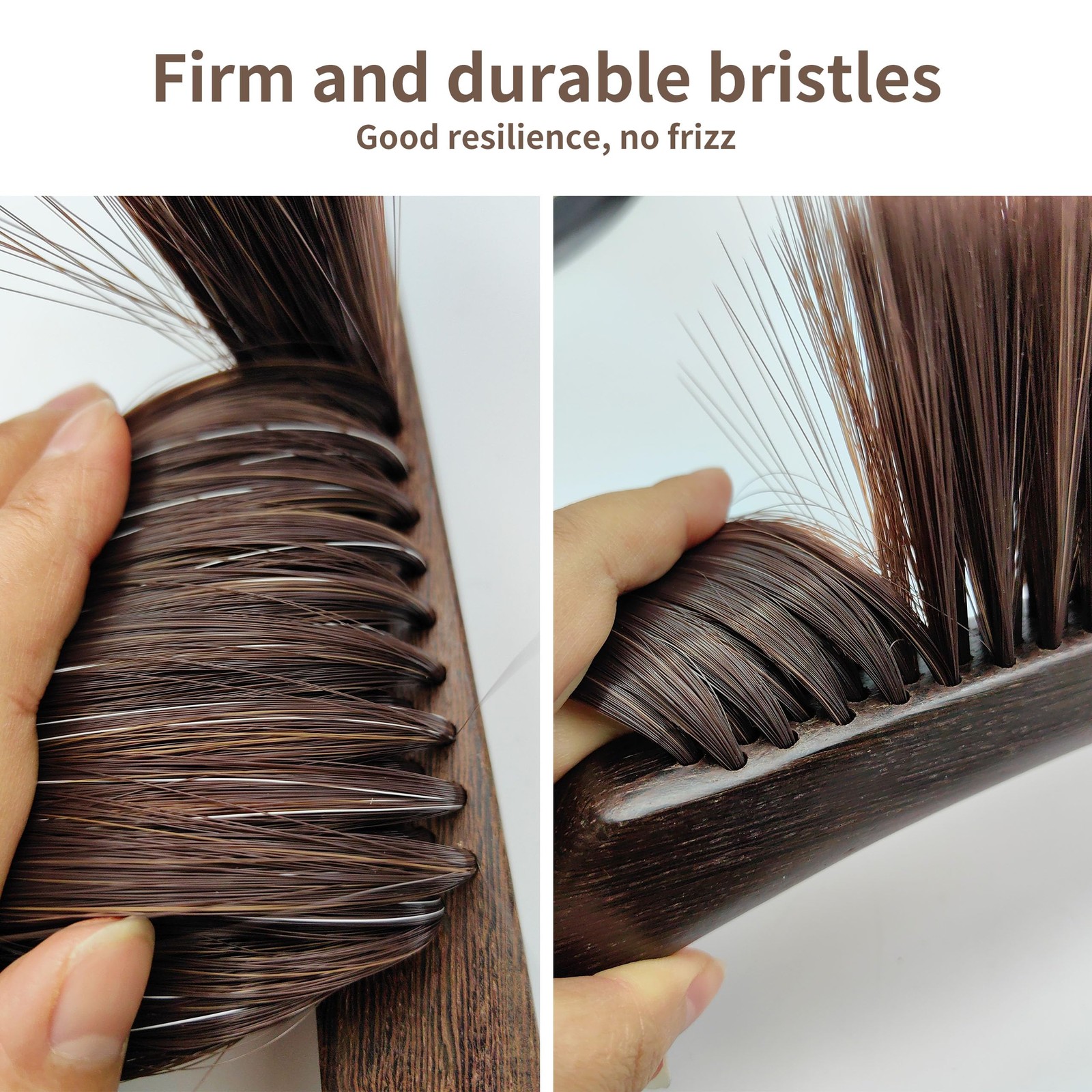 Hand Broom Brush, Dust Brush for Cleaning, Wood 14.2″ x 3.5″ x 1.1″, Brown