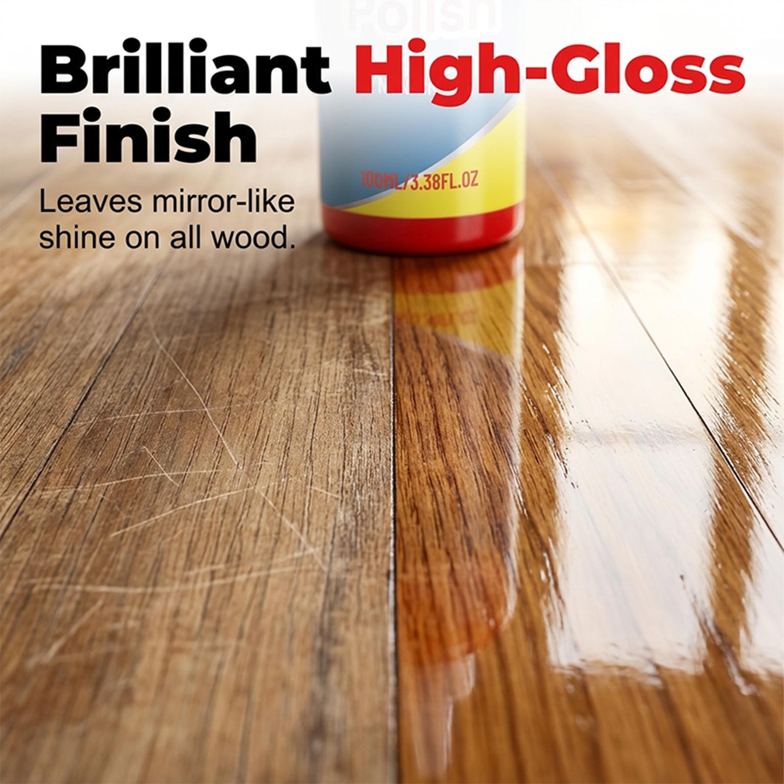 Wood Floor Polish Furniture Repair Polish High Gloss Shine Restorer Non-Greasy