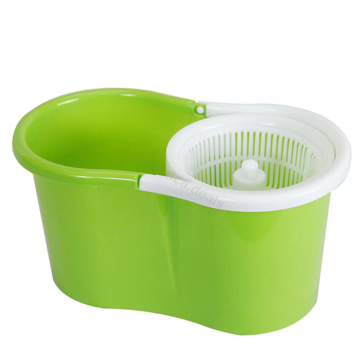 Mop Bucket Set Rolling Spin + 2x Easywring Microfiber Mop Head Replacement