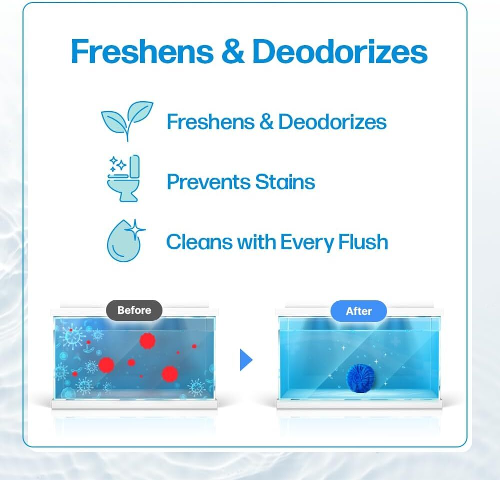 Disposable Toilet Bowl Cleaners(15-300 Tablets) Odor Eliminator, Fresh Scent