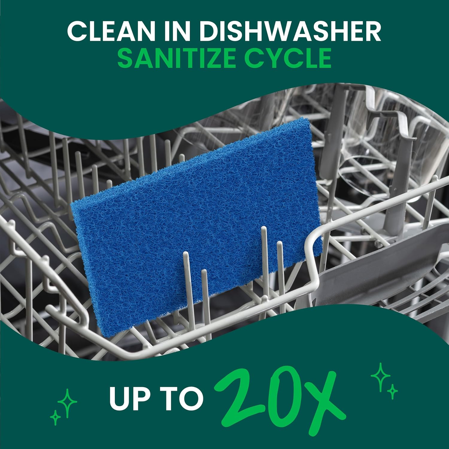 Scotch-Brite Zero Scratch Scouring Pad, 3 Pack | Effective + Gentle Dish Scrubbe