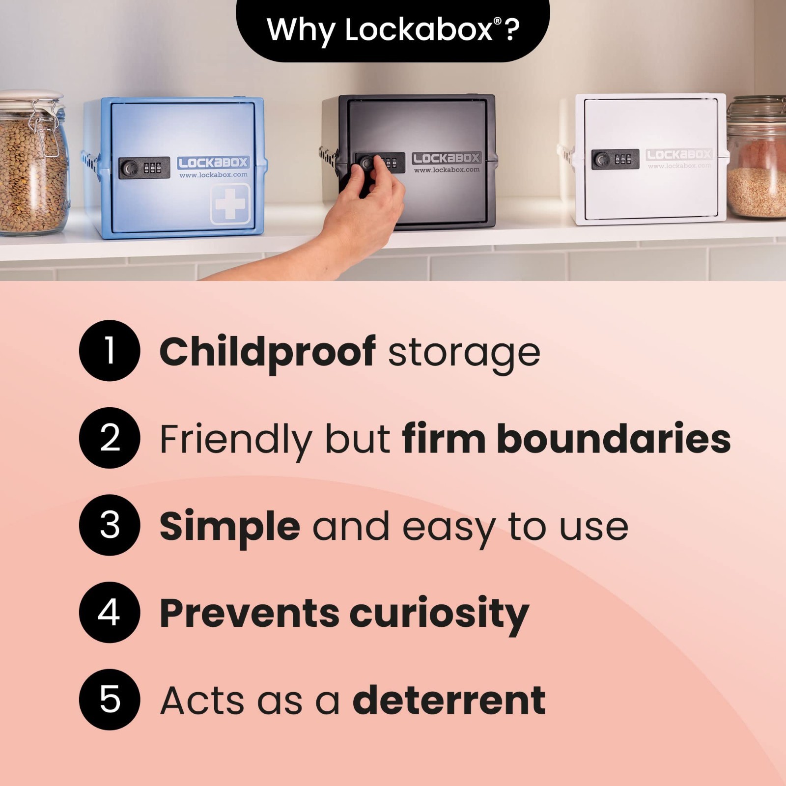 Compact Lockable Storage Box for Food, Medicines & Tech | Hygienic Home Safety 1