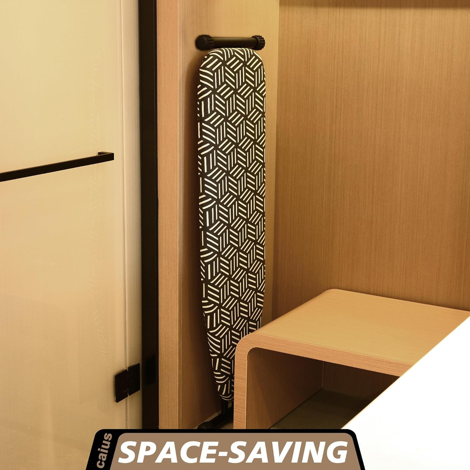 caius Ironing Board, Compact and Space Saver Full Size Ironing Board, Extra Wide