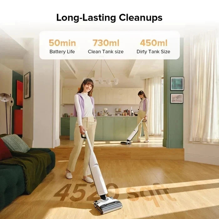 roborock Flexi Pro Wet Dry Vacuum Cleaner, Cordless Mop with Hot open box