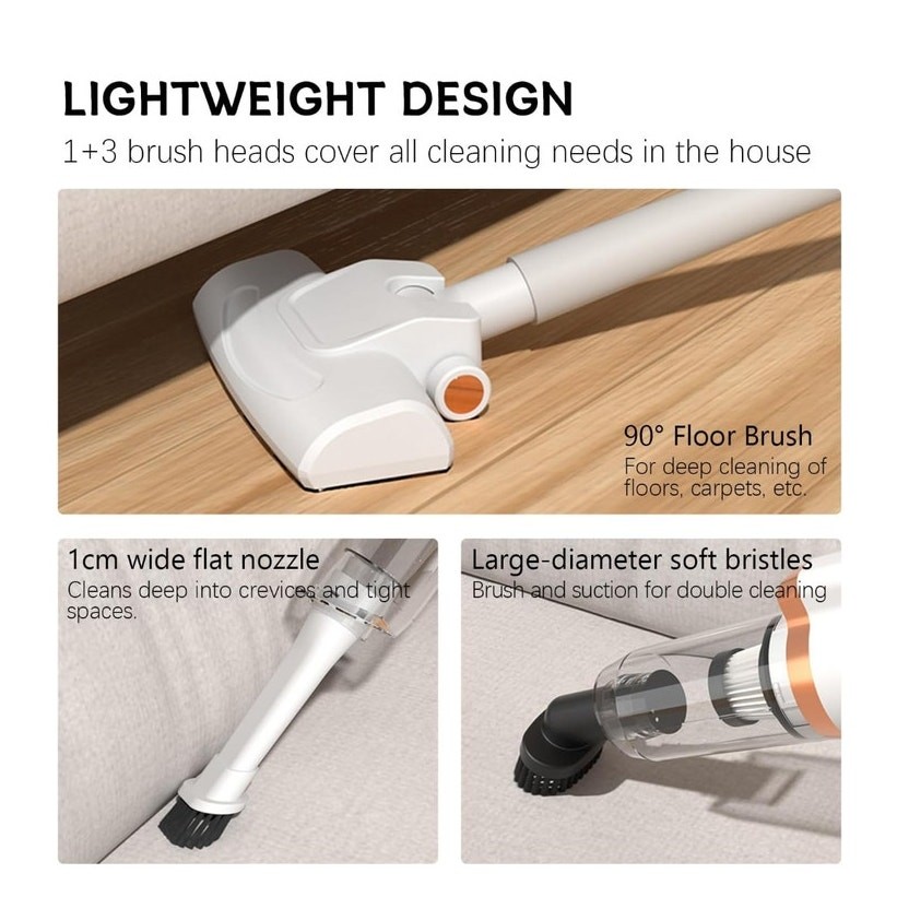 4 in 1 Cordless Vacuum Cleaner, 35 Min Rechargeable Battery