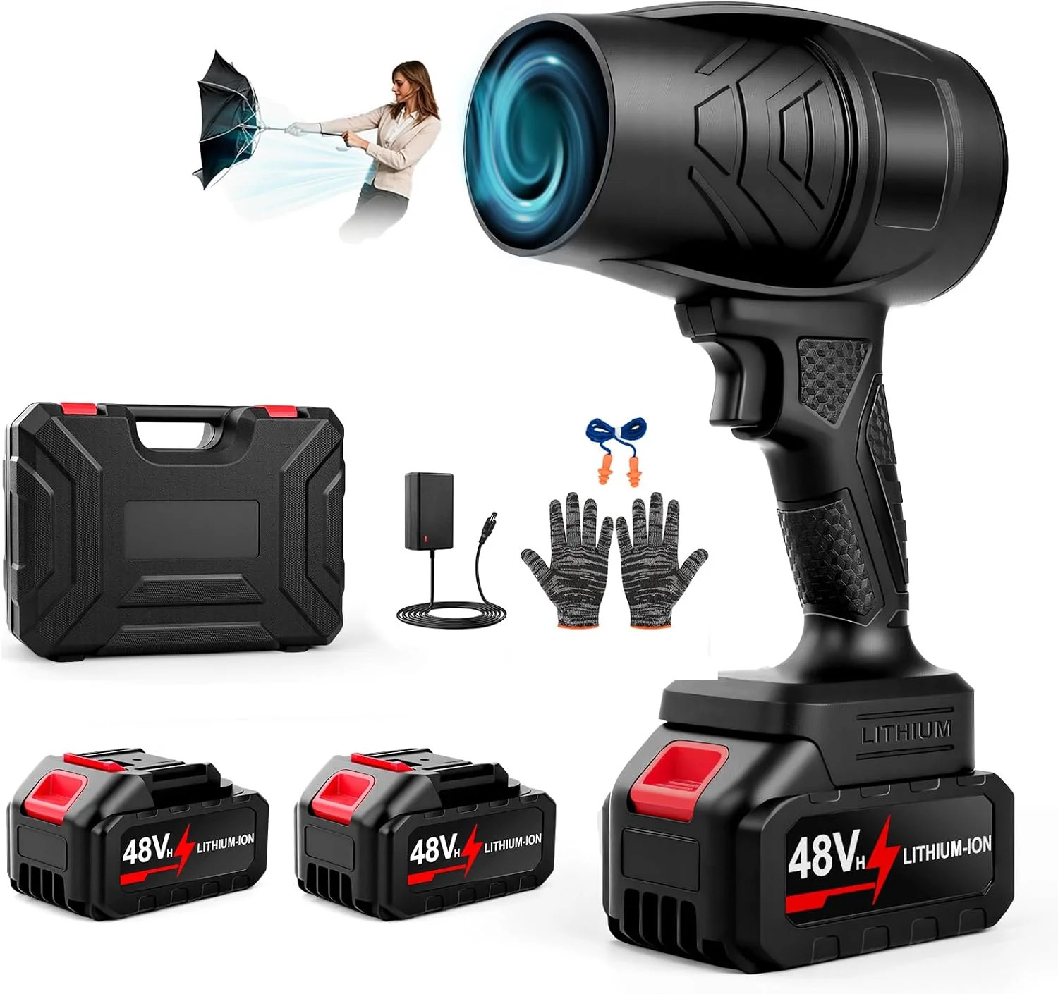 Handheld Leaf Blower Cordless 990,000 RPM with 2 x 4.0Ah Battery | Lawn Care, Ya