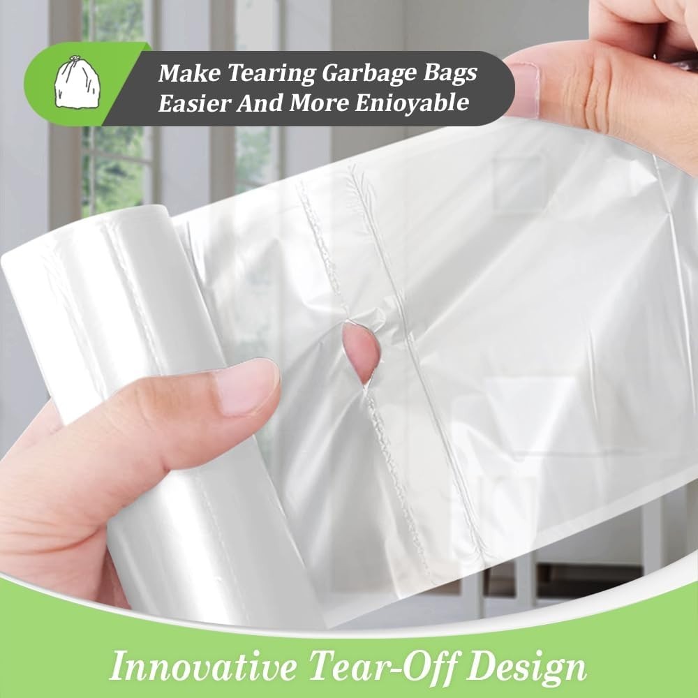 8 Gallon 200 Counts Unscented Medium Trash Bags,Fit 7,8,9,10 Gal Garbage Bags by