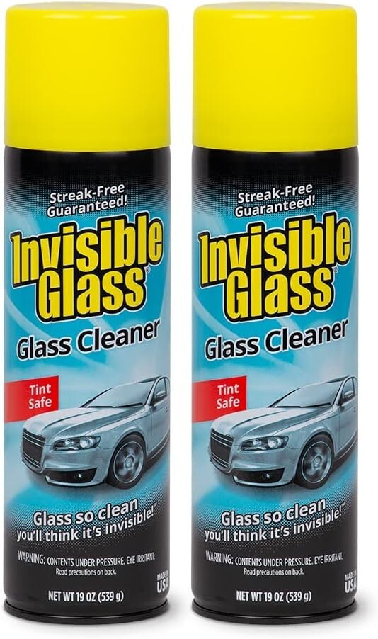 Pack of 2 Unscented Foam Glass Cleaner – 19-Ounce Streak-Free & Safe for Cars