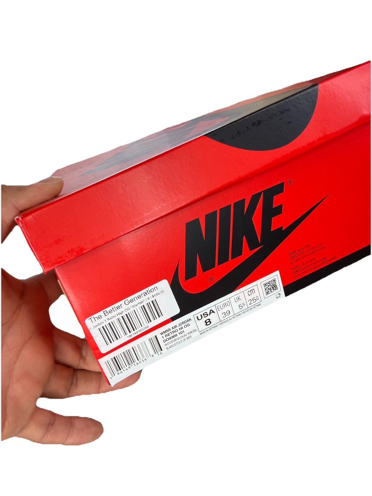 Nike Wmns Air Jordan 1 Retro High OG Stackable Red Matte Cardboard Shoe Box ONLY