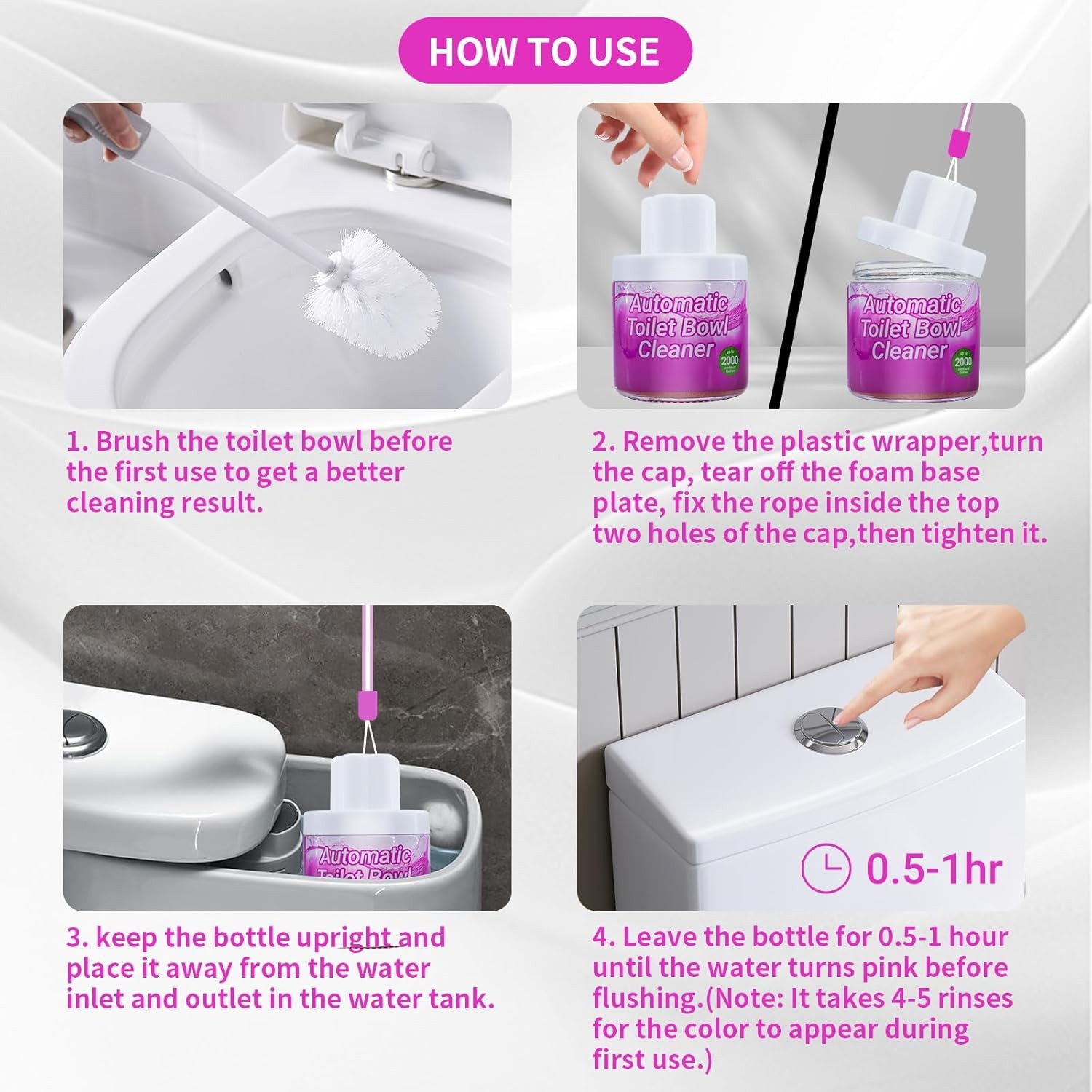 Automatic Toilet Bowl Cleaner 3 Pack – 9 Months Long Lasting Toilet Tank Cleaner