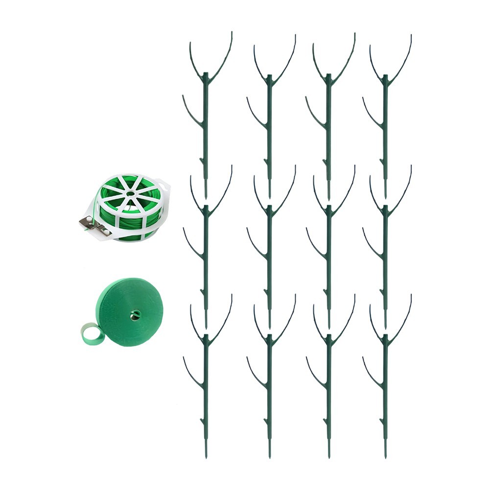 Garden Plant Support Stakes 11.02in Plastic Stackable for Indoor Outdoor
