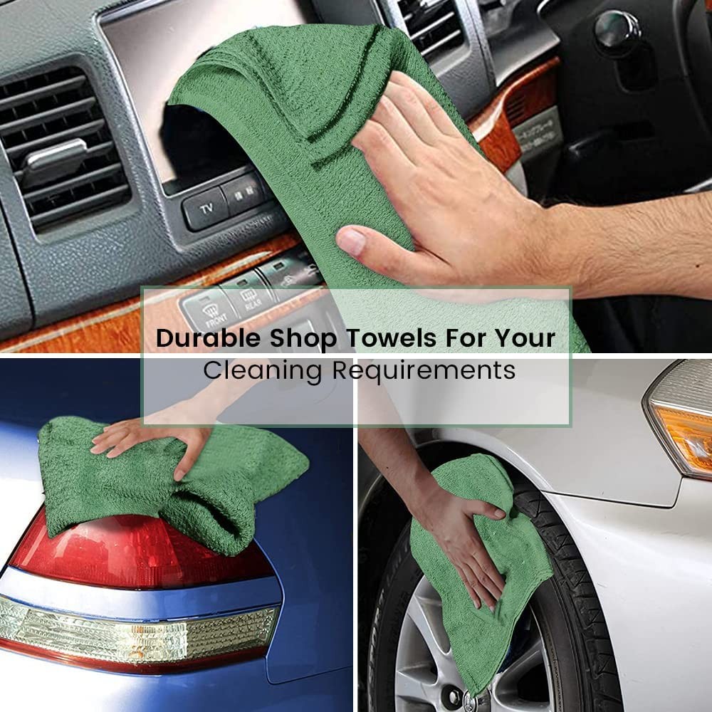Terry Bar Mop Towels Green Value Pack Of 60 Size 14″x17″ Absorbent And Durable M