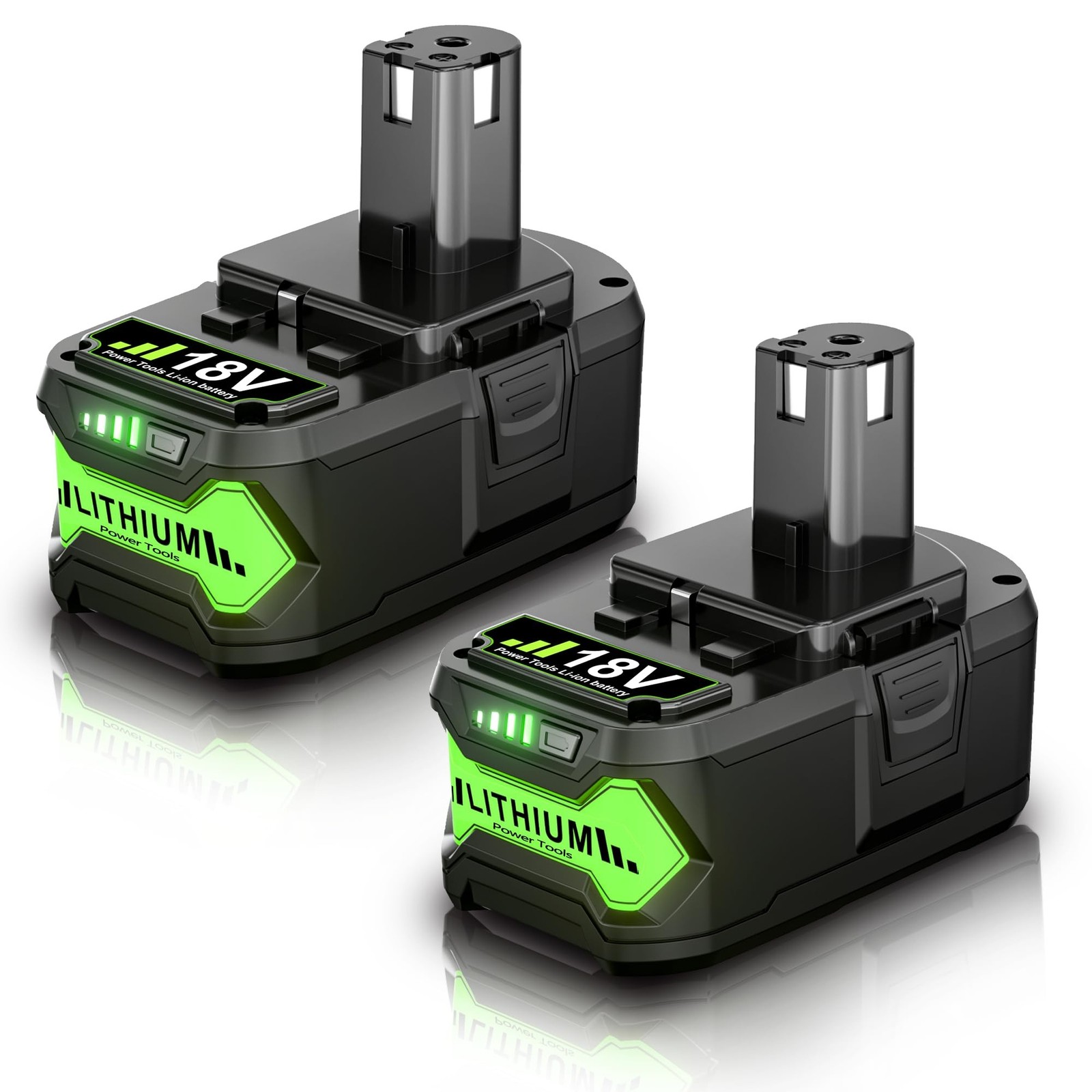 2Pack 8.0Ah 18 Volt Replacement for Ryobi 18V Battery Lithium ONE+ Plus P108 …