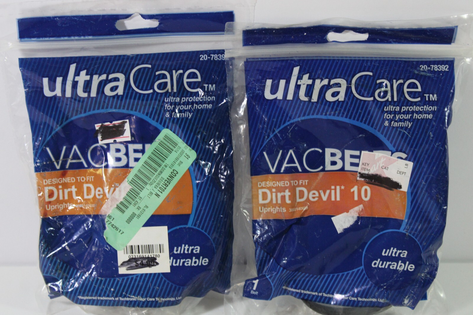2 Ultra Care Dirt Devil Style 10 Belts