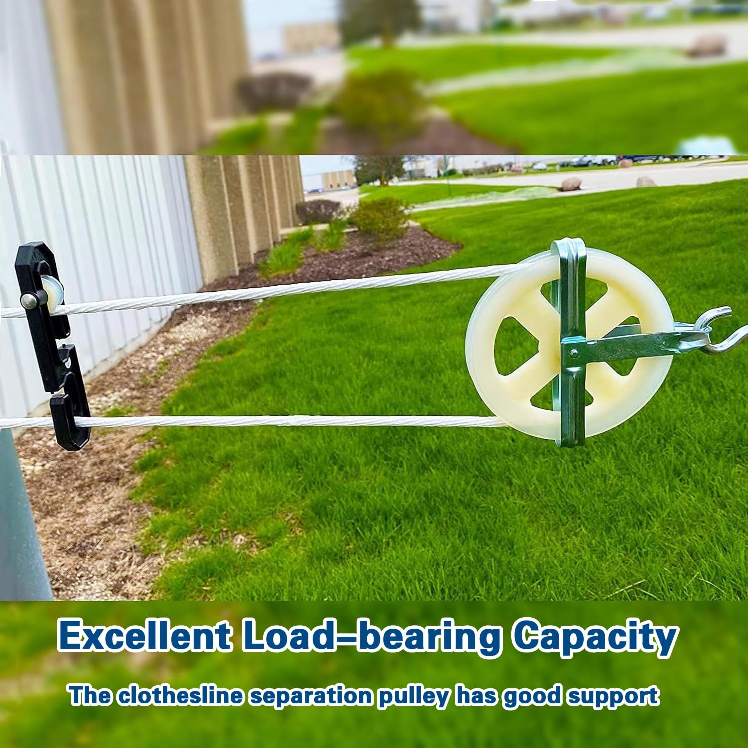 2 Pack Clothesline Spreader, Plastic Aluminum Clothesline Separator Pulley Ki…