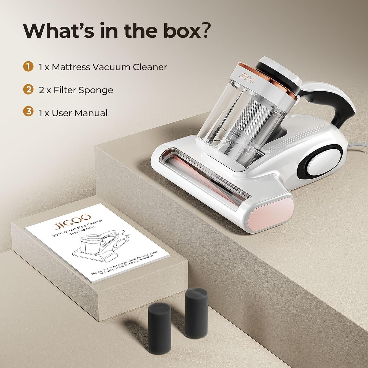 J300 Bed Vacuum Cleaner, Dust Sensor, Pet Hair, UV and Heat, Corded | Mattres…